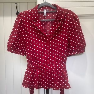 Cozy Co. by Cozy Casual. Size Large. Red with Polka dots.